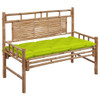 vidaXL Patio Bench with Cushion 47.2'' Bamboo A949-3063902