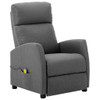 vidaXL Electric Massage Recliner Light Gray Fabric