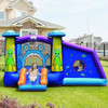 Kids Inflatable Bounce House Aliens Jumping Castle Without Blower - Color: Blue