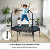 40 Inch Foldable Fitness Rebounder with Resistance Bands Adjustable Home-Blue - Color: Blue