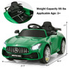 12V Licensed Mercedes Benz Kids Ride-On Car with Remote Control-Green - Color: Green