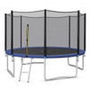 8/10/12/14/15/16 Feet Outdoor Trampoline Bounce Combo with Safety Closure Net Ladder-12 ft - Color: