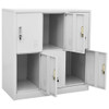 vidaXL Locker Cabinets 2 pcs Light Gray 35.4"x17.7"x36.4" Steel