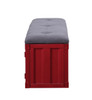 ACME Cargo Bench (Storage), Gray Fabric & Red 35956