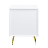 ACME Gaines Nightstand, White High Gloss Finish BD01035