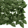 vidaXL Balcony Screen with Dark Green Leaves 157.5"x39.4"