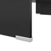 vidaXL TV Stand/Monitor Riser Glass Black 23.6"x9.8"x4.3"