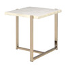 ACME Feit End Table in Faux Marble & Champagne 83107