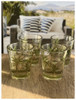 Palm Tree Design Acrylic Glasses Drinking Set of 4 DOF (15oz), Plastic Drinking Glasses, BPA Free C