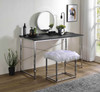 ACME Tennos Vanity Desk in Black & Chrome Finish AC00904