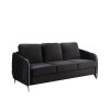 Hathaway 77" Black Velvet Modern Chic Sofa Couch