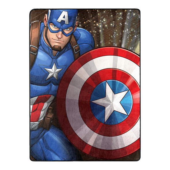 Captain America; Our Captain Silk Touch Throw Blanket; 46" x 60"