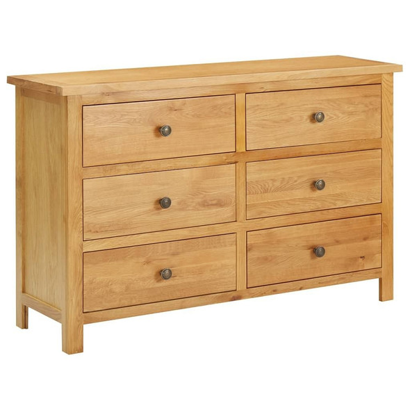 vidaXL Chest of Drawers 41.3"x13.2"x28.7" Solid Oak Wood