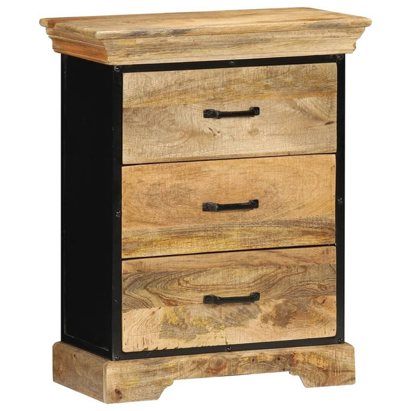 vidaXL Chest of Drawers 23.6"x11.8"x29.5" Solid Mango Wood