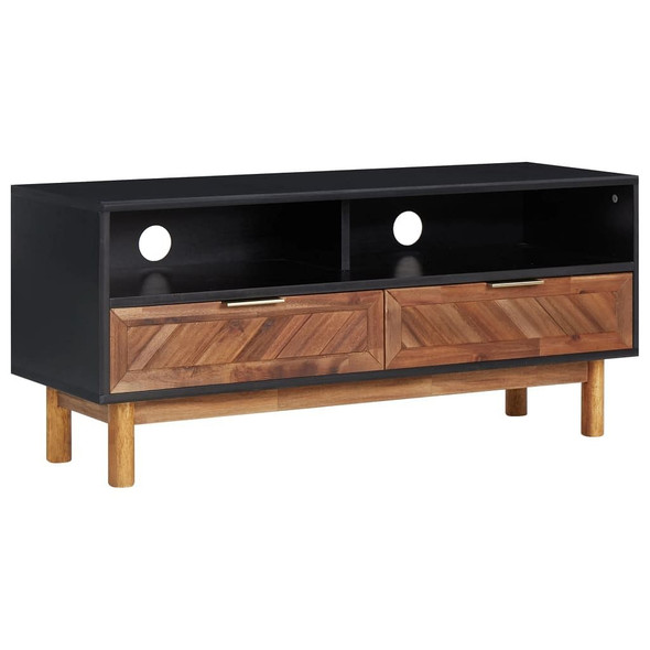 vidaXL TV Stand 39.4"x13.8"x17.7" Solid Wood Acacia and MDF