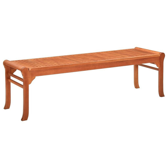 vidaXL 3-Seater Patio Bench 59.1" Solid Eucalyptus Wood