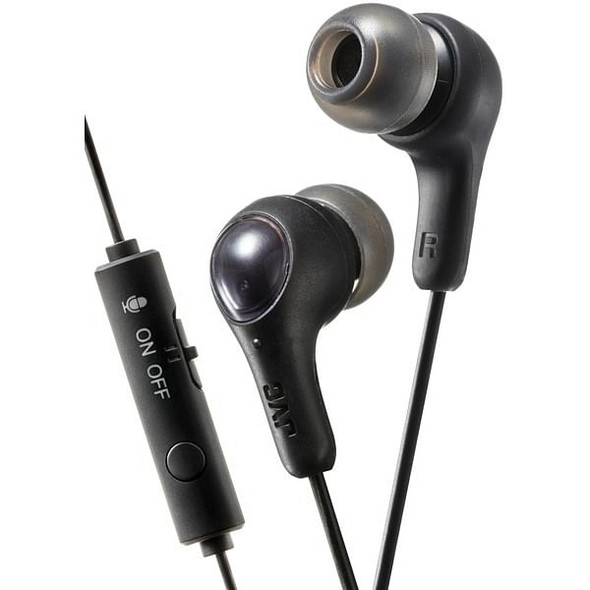 JVC HAFX7GB Gumy Gamer Earbuds with Microphone (Black)