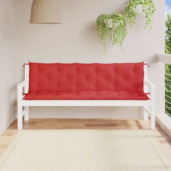 vidaXL Garden Bench Cushions 2pcs Red 70.9"x19.7"x2.8" Oxford Fabric