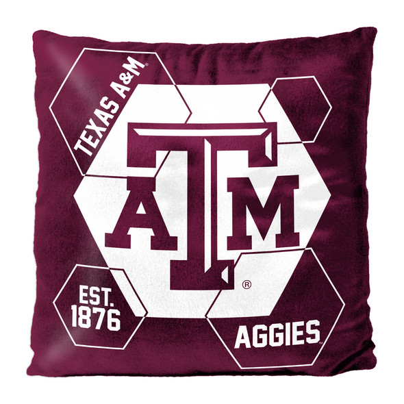 Texas A&M OFFICIAL NHL "Connector" Double Sided Velvet Pillow; 16" x 16"