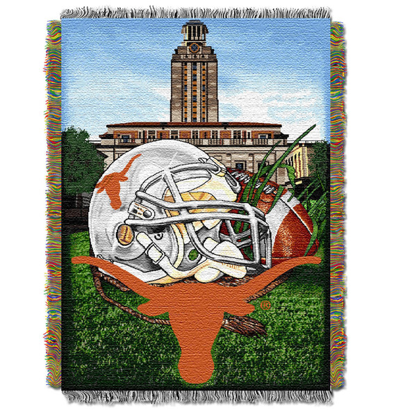 Texas OFFICIAL Collegiate "Home Field Advantage" Woven Tapestry Throw