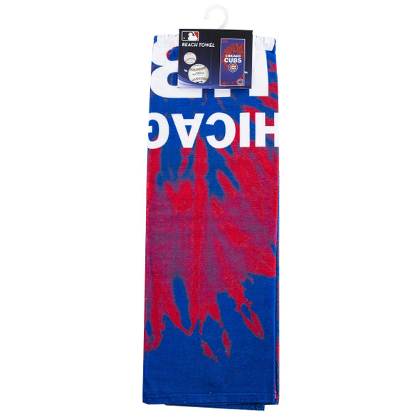 Cubs OFFICIAL MLB "Psychedelic" Beach Towel; 30" x 60"