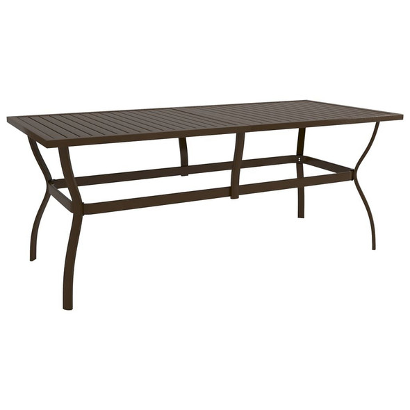 vidaXL Patio Table Brown 74.8"x31.5"x28.3" Steel