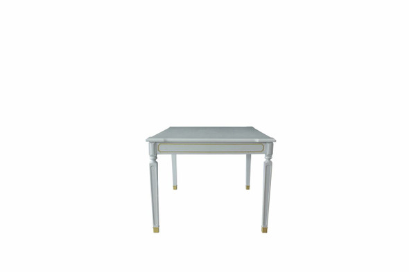 ACME House Marchese Dining Table, Pearl Gray Finish 68860