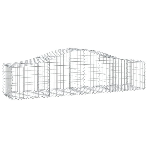 vidaXL Arched Gabion Basket 78.7"x19.7"x15.7"/23.6" Galvanized Iron