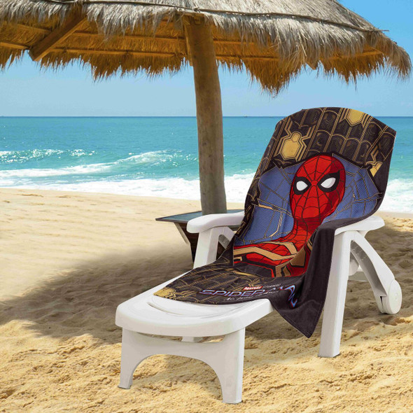 Spider-Man; Gold Spiders Beach Towel; 30" x 60"