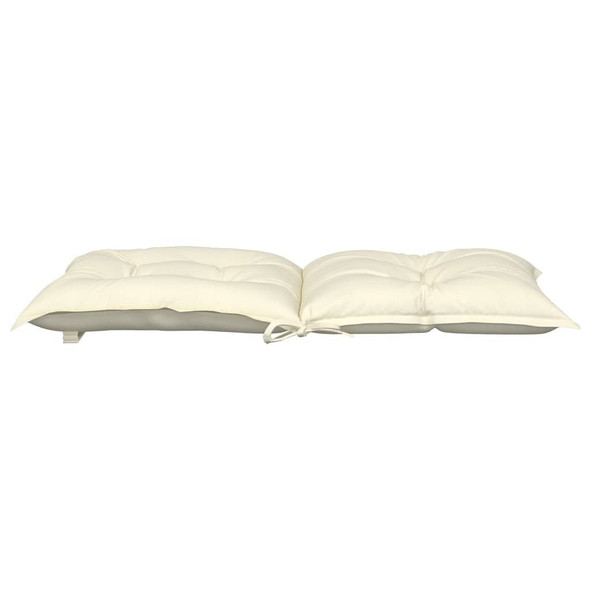 vidaXL Garden Lowback Chair Cushions 4 pcs Cream 39.4"x19.7"x2.8" Fabric