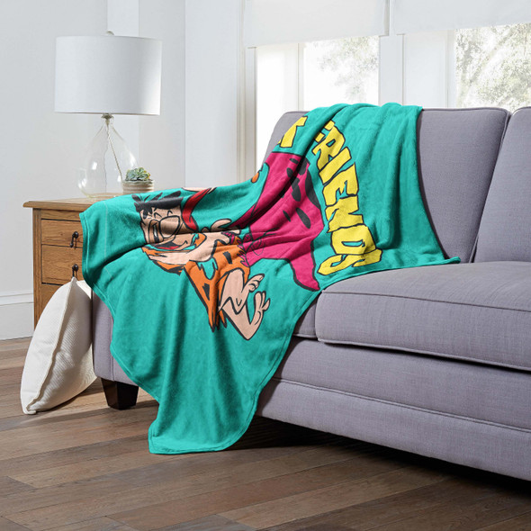 WB / FLINSTONES, CAVEMANS BEST FRIEND, Silk Touch Throw Blanket, 50"x60"