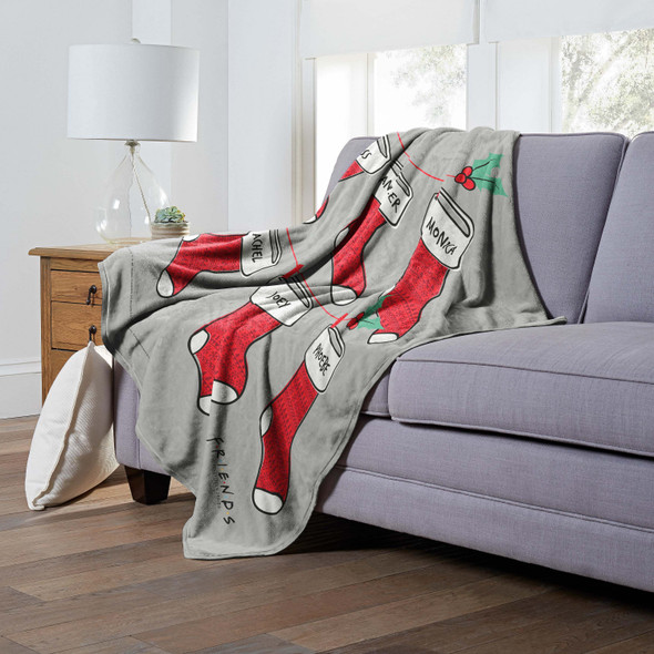 WB / Friends, Friends Stockings, Silk Touch Throw Blanket, 50"x60"