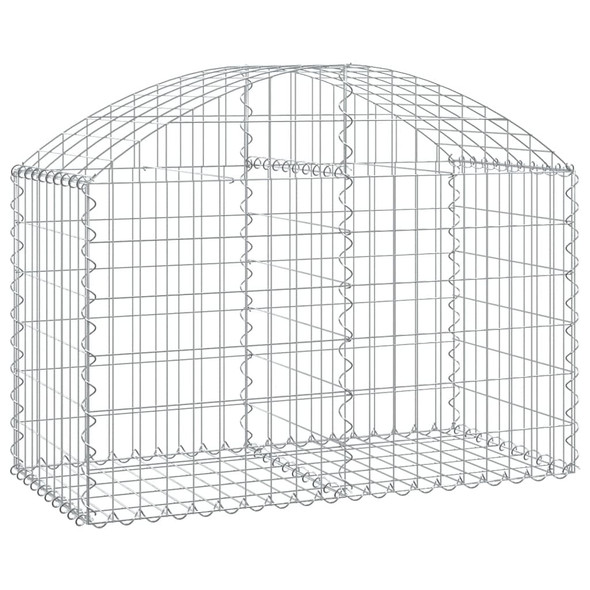 vidaXL Arched Gabion Basket 39.4"x19.7"x23.6"/31.5" Galvanized Iron