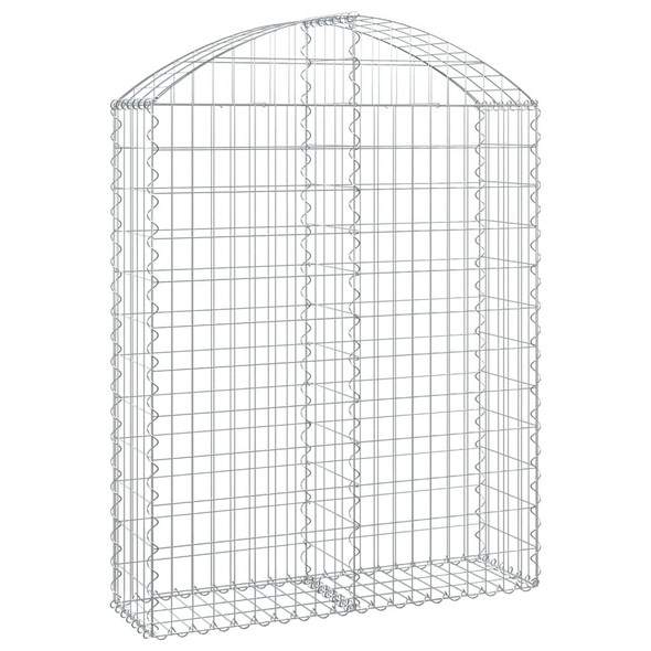 vidaXL Arched Gabion Basket 39.4"x11.8"x47.2"/55.1" Galvanized Iron