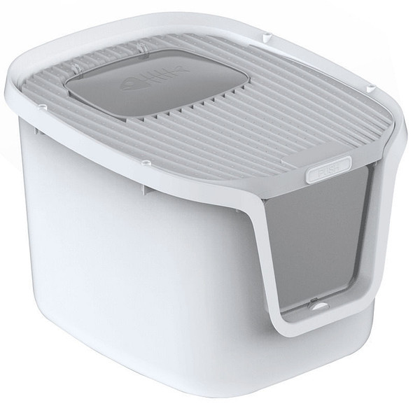 Top Entry Cat Litter Box with Perforated Cover and Scoop, New Cat Litter Drawer Cat Toilet Fully Se