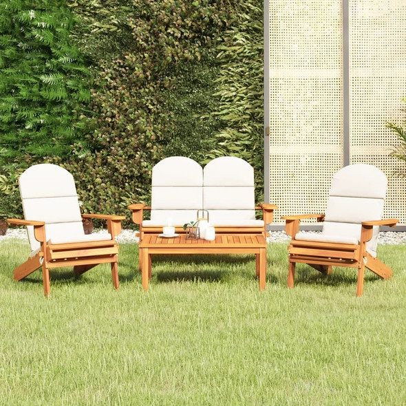 vidaXL 4 Piece Adirondack Patio Lounge Set Solid Wood Acacia A949-3152131