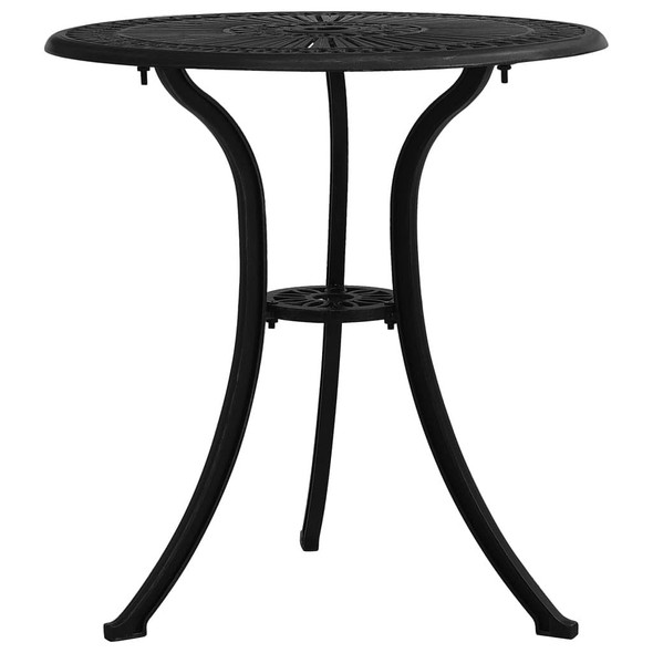 vidaXL 3 Piece Bistro Set Cast Aluminum Black A949-315592