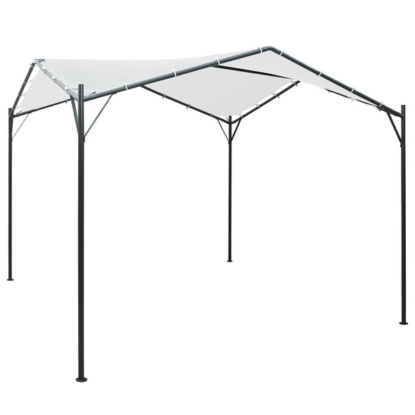 vidaXL Gazebo 9.8'x9.8'x8.5' White 0.6 oz/ft A949-312235