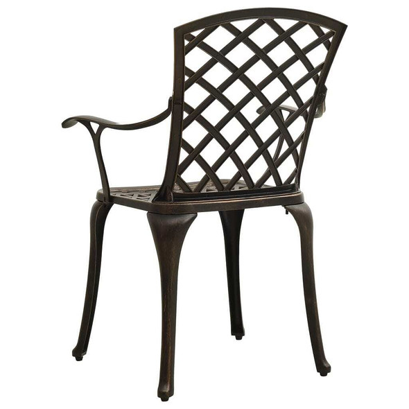 vidaXL 3 Piece Bistro Set Cast Aluminum Bronze A949-3070583