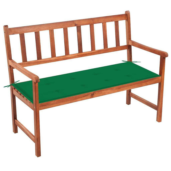 vidaXL Patio Bench with Cushion 47.2" Solid Acacia Wood A949-3063773