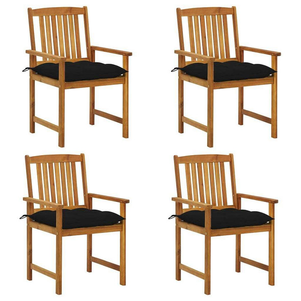 vidaXL Patio Chairs with Cushions 4 pcs Solid Acacia Wood A949-3061212