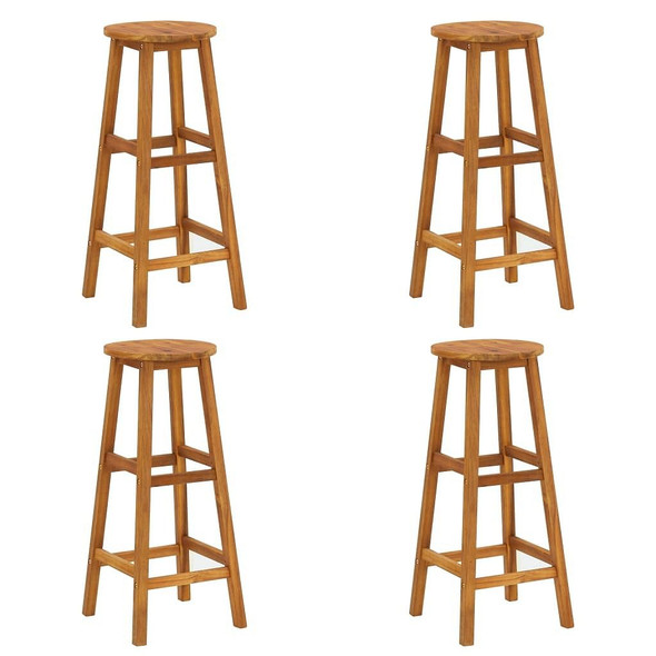 vidaXL Bar Stools 4 pcs Solid Acacia Wood A949-310285