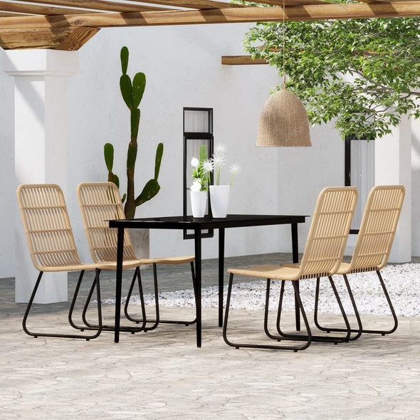 vidaXL 5 Piece Patio Dining Set Oak A949-3099175