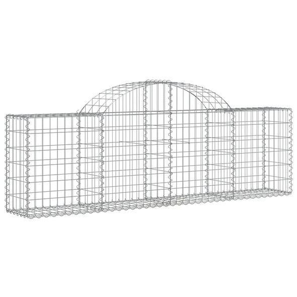 vidaXL Arched Gabion Basket 78.7"x11.8"x23.6"/31.5" Galvanized Iron A949-153483