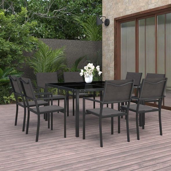 vidaXL 9 Piece Patio Dining Set Steel A949-3073524