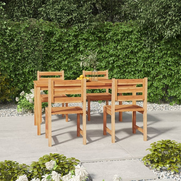 vidaXL 5 Piece Patio Dining Set Solid Wood Teak A949-3157187