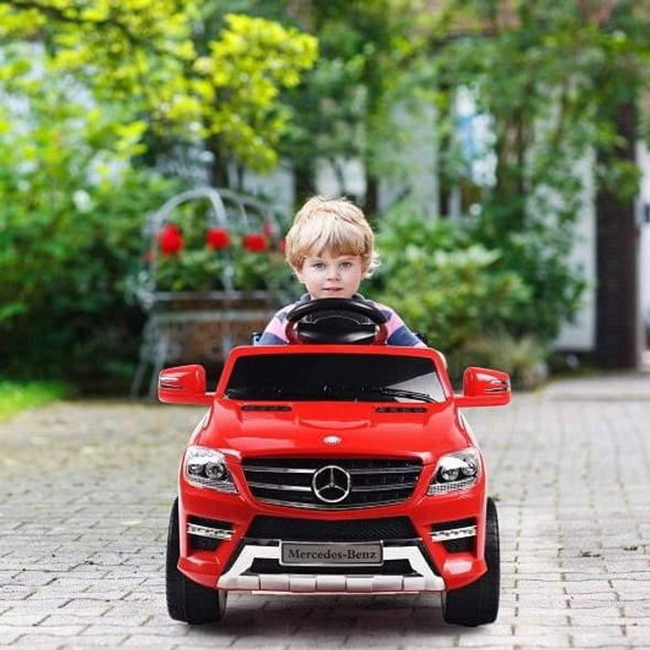 6V Mercedes Benz Kids Ride on Car with MP3+RC-Red - Color: Red