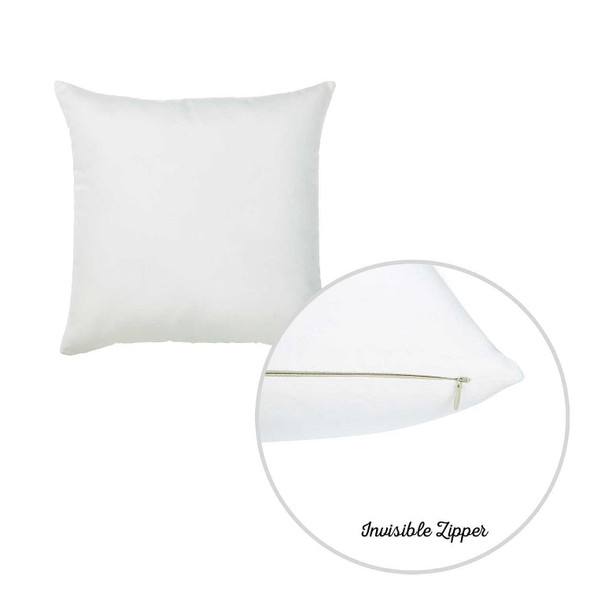 Set Of 2 White Brushed Twill Decorative Throw Pillow Covers