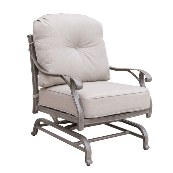 Cast Aluminum Club Motion Chair With Cushion, Set of 2