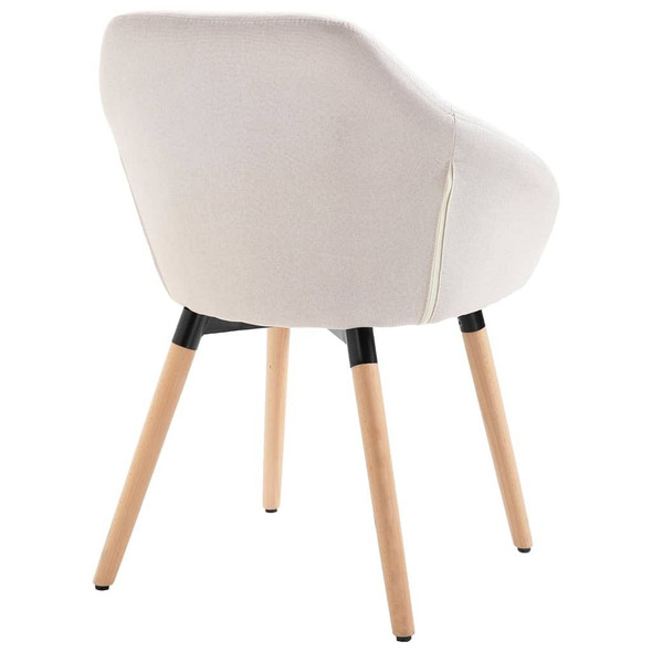 vidaXL Dining Chairs 4 pcs Cream Fabric